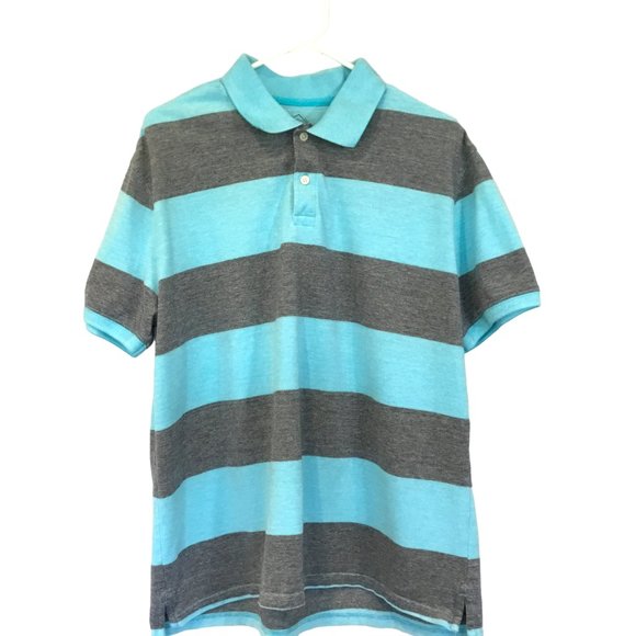 St. John's Bay Other - St. John's Bay Men's 2-Button Cotton Polo Shirt Short Sleeve Striped Size XL